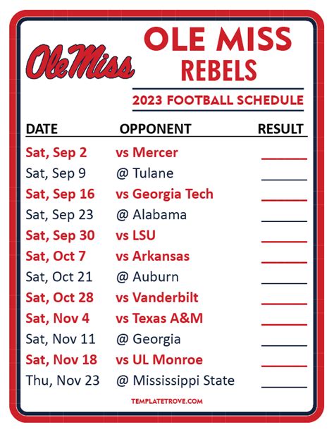 2015 ole miss rebels football schedule|More.